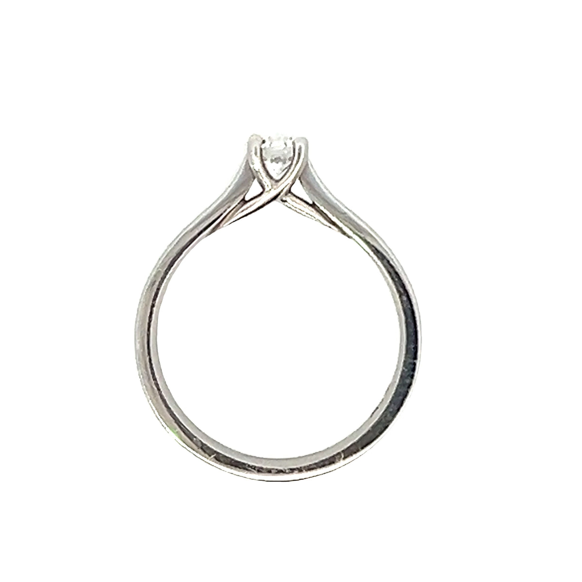 Platinum and Diamond 4 Claw Engagement Ring - Lillian Design