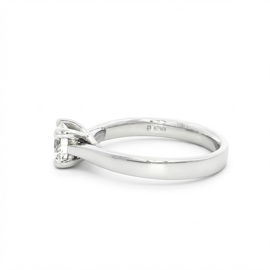 Platinum and Diamond Single Stone Engagement Ring - 0.74 GVS2