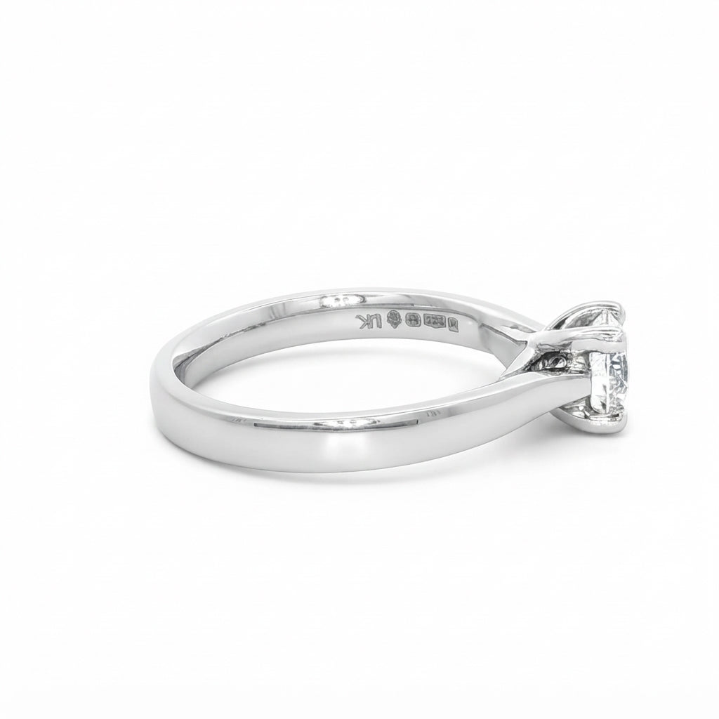 Platinum and Diamond Single Stone Engagement Ring - 0.74 GVS2