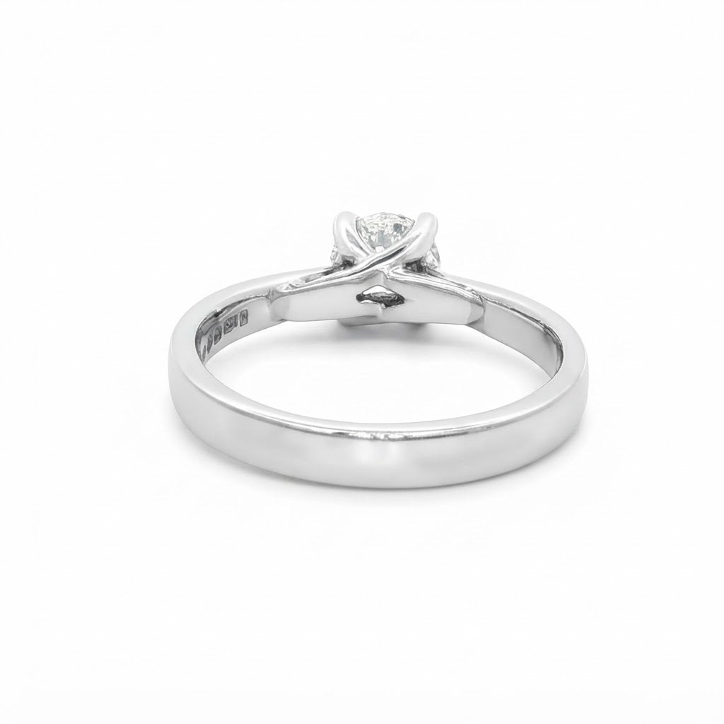 Platinum and Diamond Single Stone Engagement Ring - 0.74 GVS2