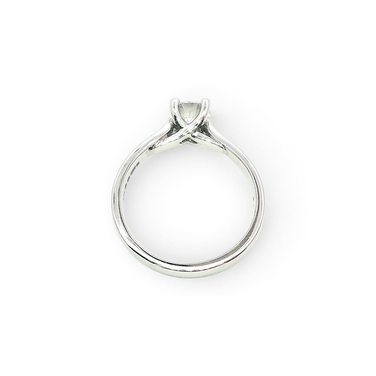 Platinum and Diamond Single Stone Engagement Ring - 0.74 GVS2