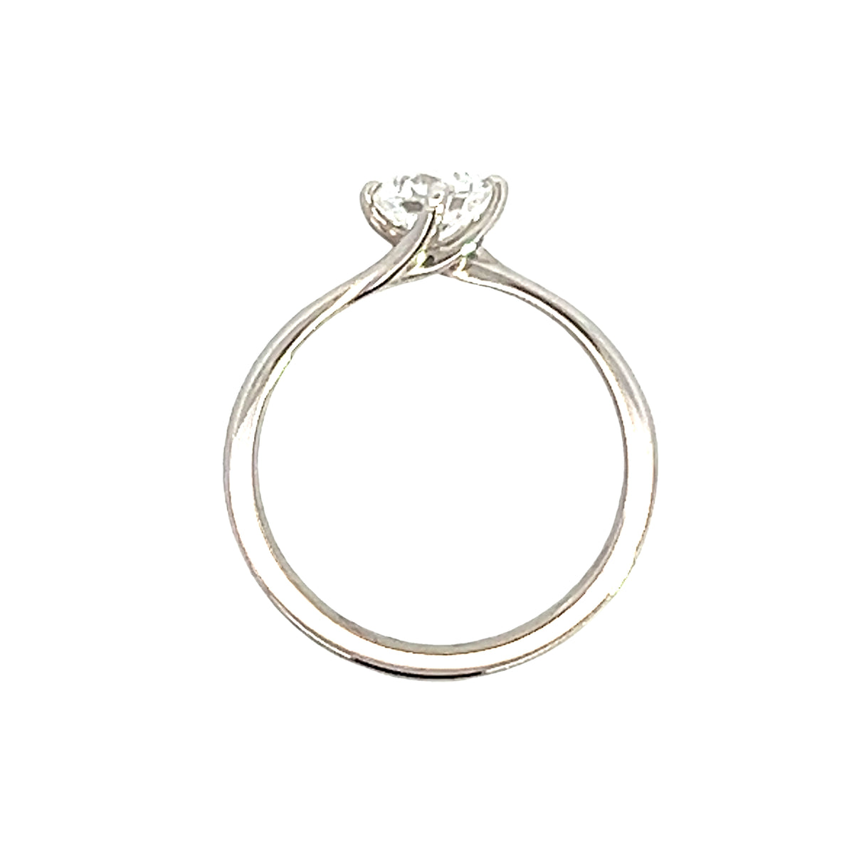 Platinum Single Stone Ring from our 'Ivy' Collection 0.74 Cts