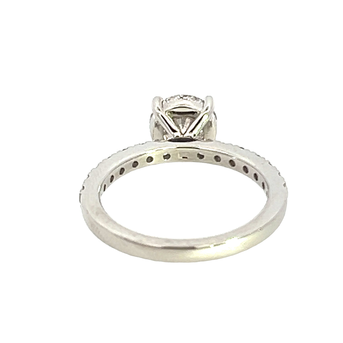Platinum and Diamond Round Brilliant Diamond Ring 1.71   G Si2