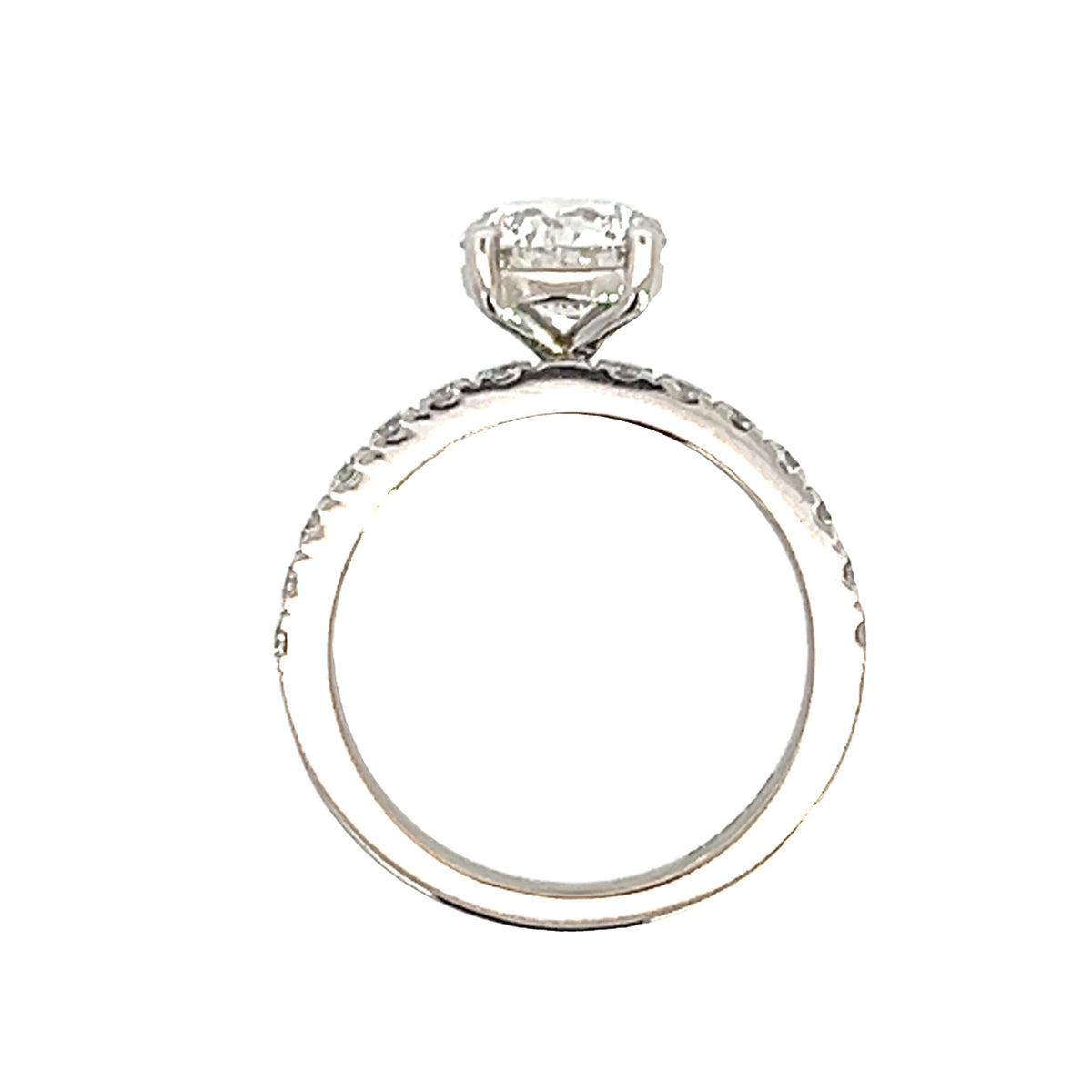 Platinum and Diamond Round Brilliant Diamond Ring 1.71   G Si2
