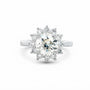 Platinum and Diamond Cluster Ring With a 1.93 Ct Old Cut Centre