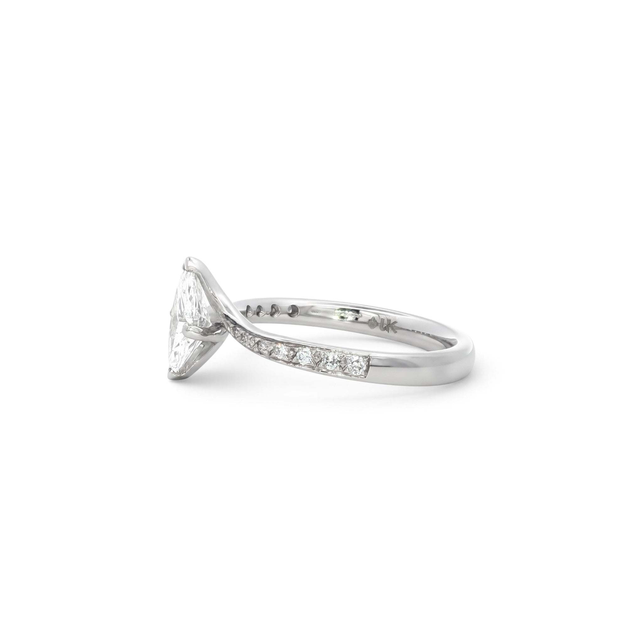 Platinum and Marquise Cut Diamond Ring 0.72 ct D SI1