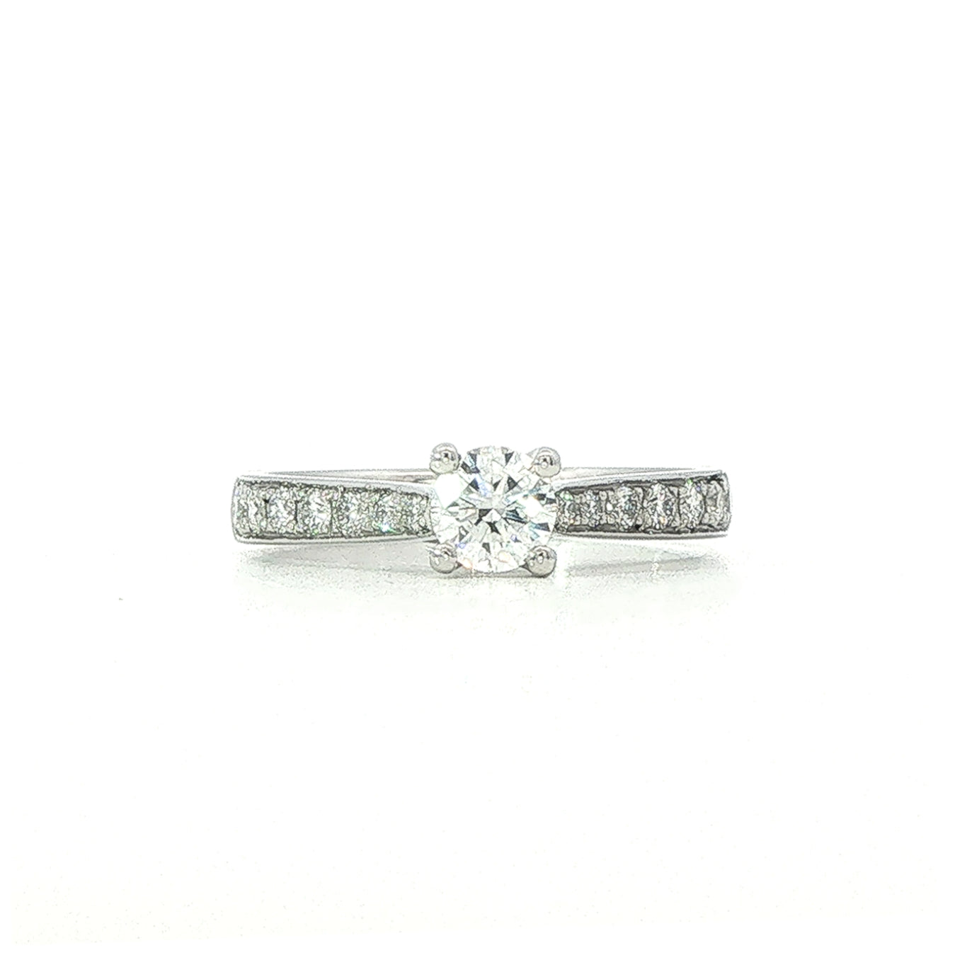 Lillian - Platinum Round Diamond Engagement Ring 0.33ct FVS2