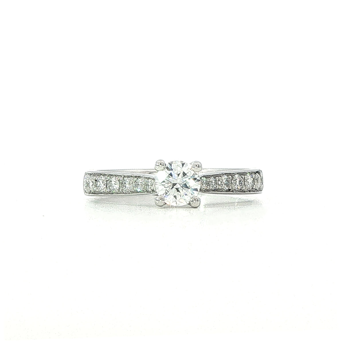 Lillian - Platinum Round Diamond Engagement Ring 0.33ct FVS2