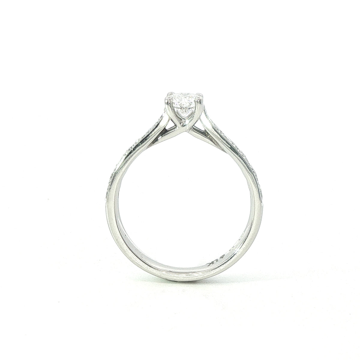 Lillian - Platinum Round Diamond Engagement Ring 0.33ct FVS2