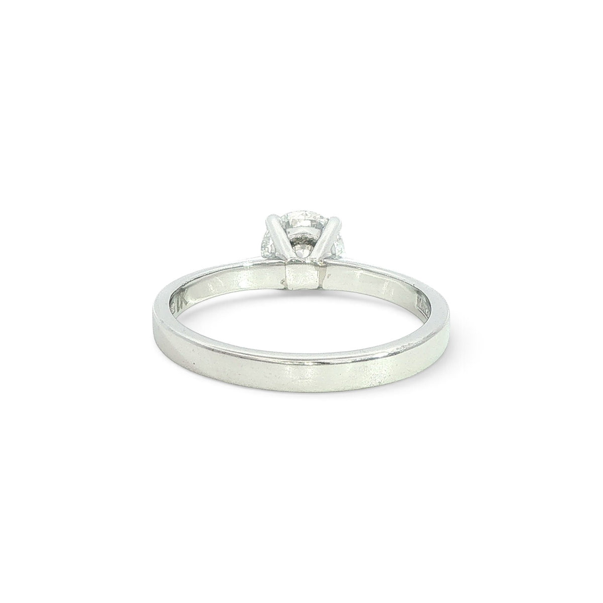 Doris - Platinum Round Brilliant Diamond Ring 0.90 Carat ESI2