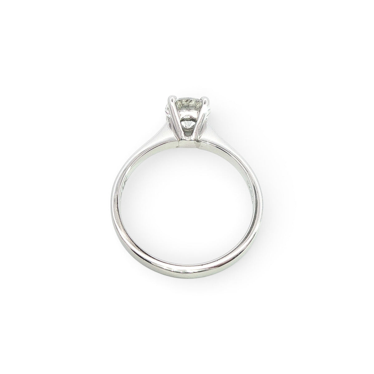 Doris - Platinum Round Brilliant Diamond Ring 0.90 Carat ESI2
