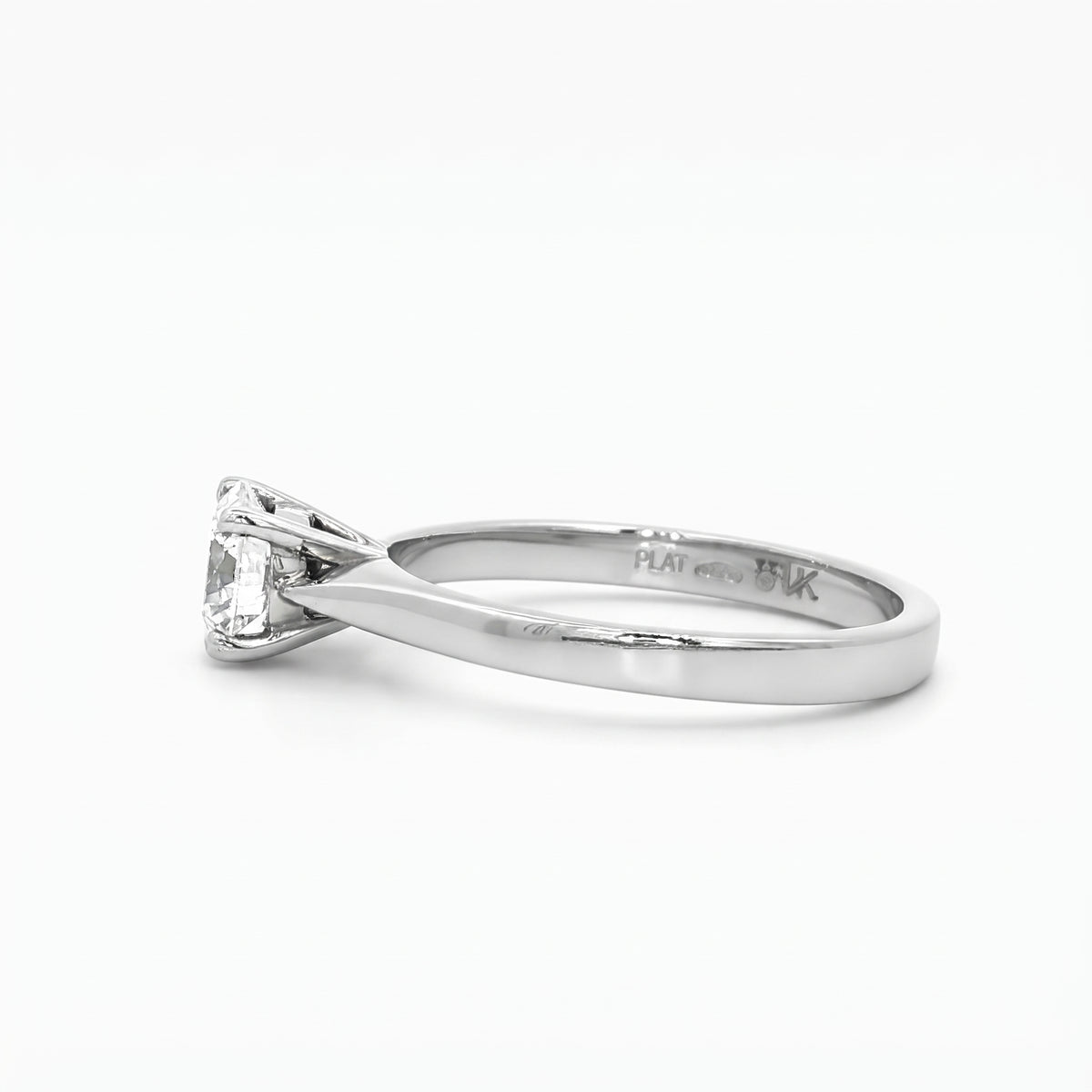 Modern 4 Claw Diamond Engagement Ring 0.70 F Si1 - Doris