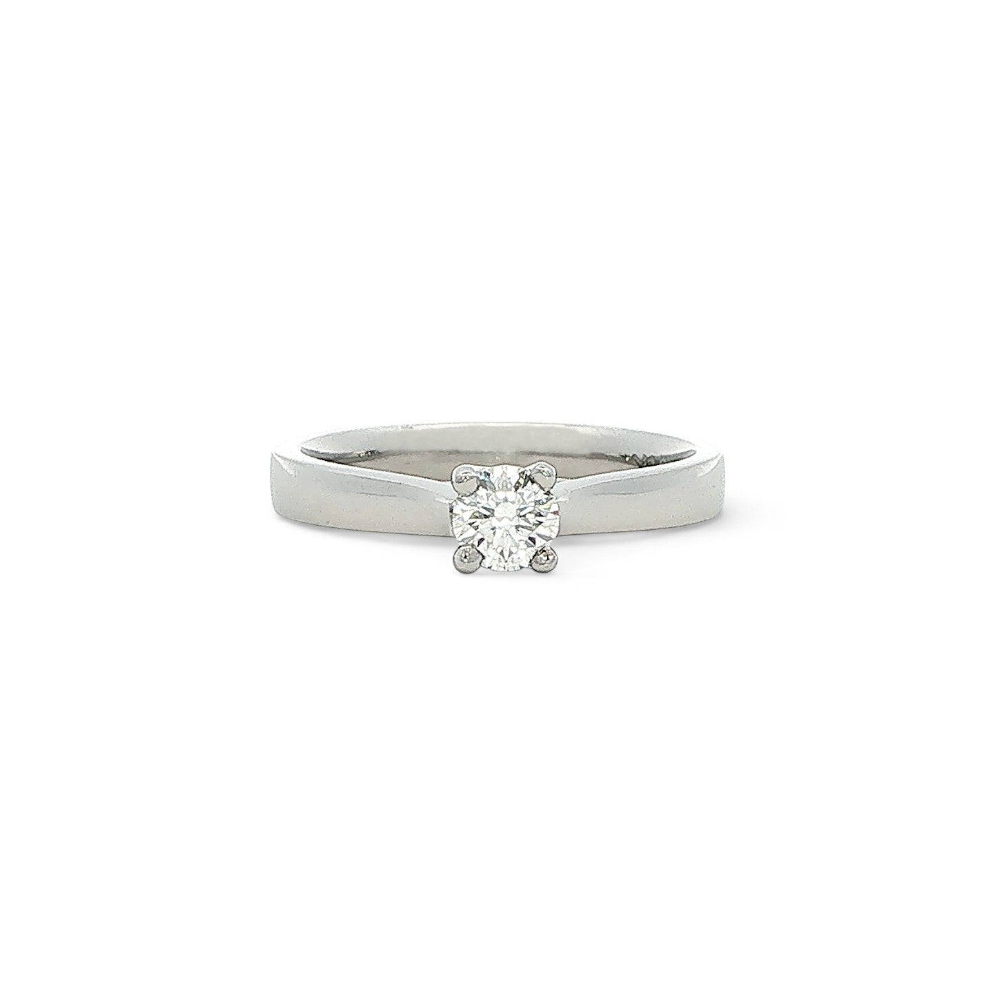 Platinum and Diamond 4 Claw Engagement Ring - Lillian Design