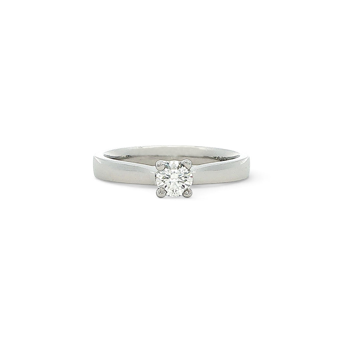 Platinum and Diamond 4 Claw Engagement Ring - Lillian Design