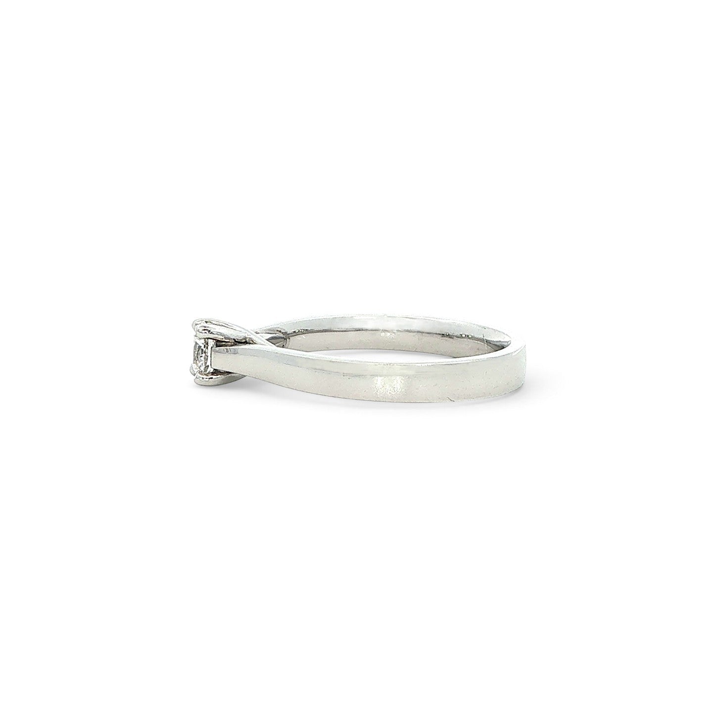Platinum and Diamond 4 Claw Engagement Ring - Lillian Design