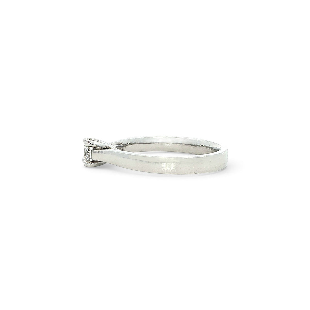 Platinum and Diamond 4 Claw Engagement Ring - Lillian Design