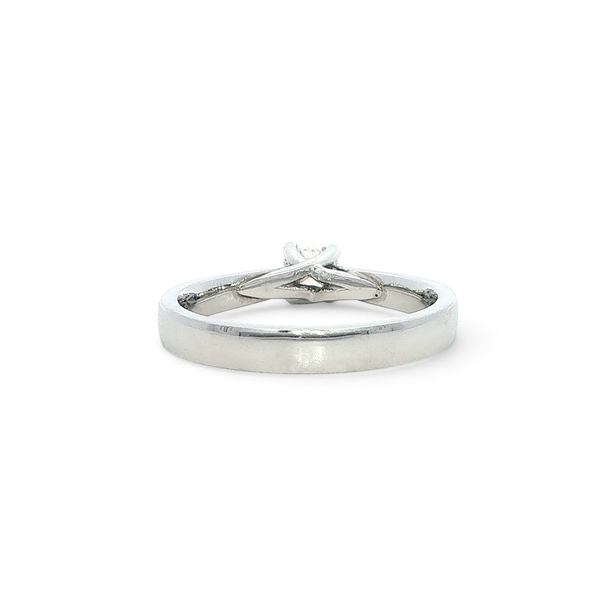 Platinum and Diamond 4 Claw Engagement Ring - Lillian Design