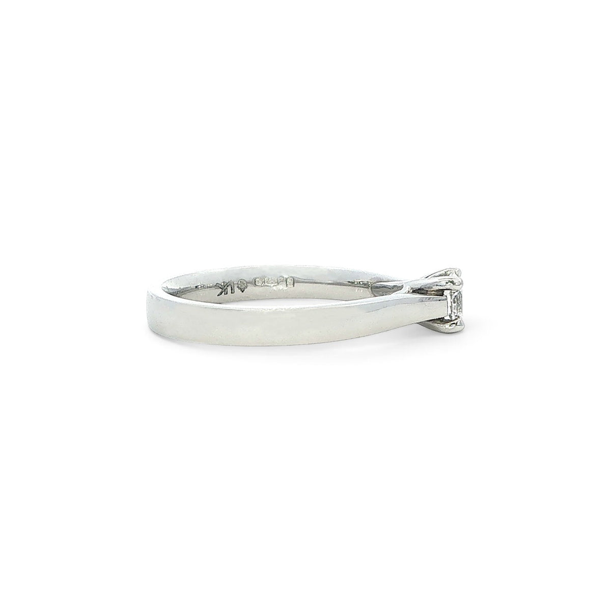 Platinum and Diamond 4 Claw Engagement Ring - Lillian Design