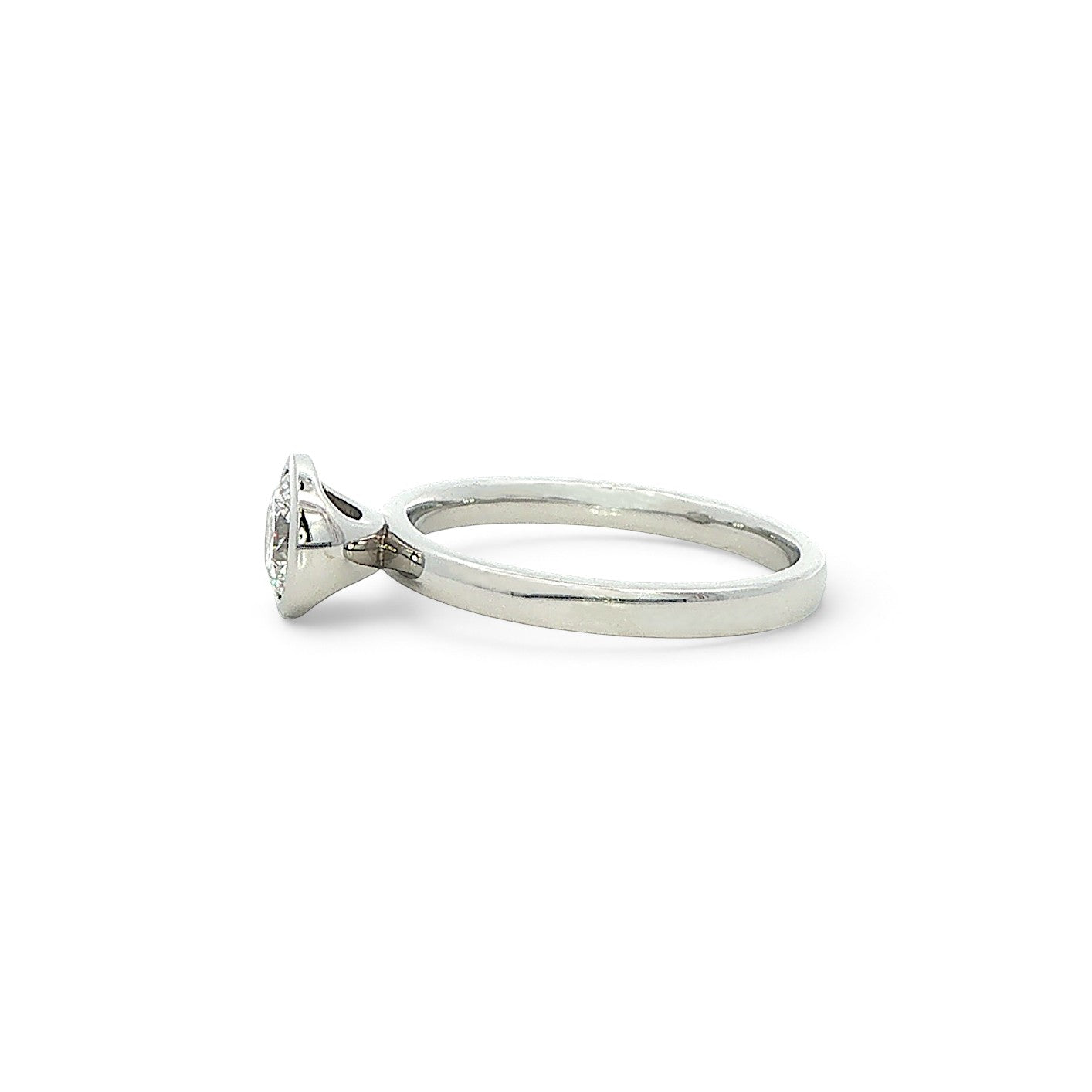 Platinum and Diamond Ring. 0.66Cts D VS1