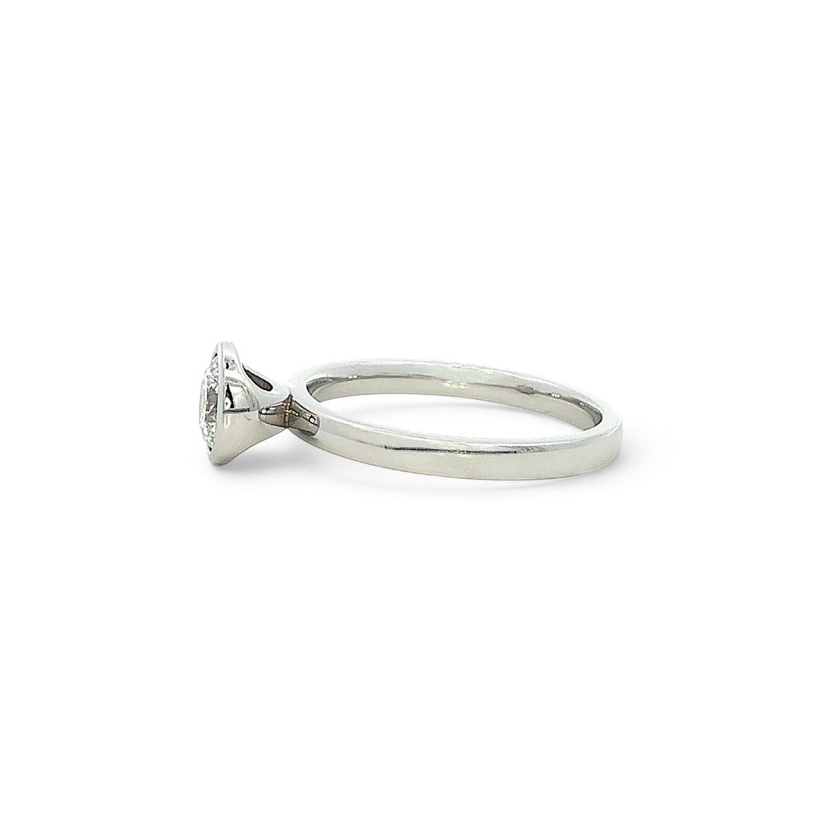 Platinum and Diamond Ring. 0.66Cts D VS1