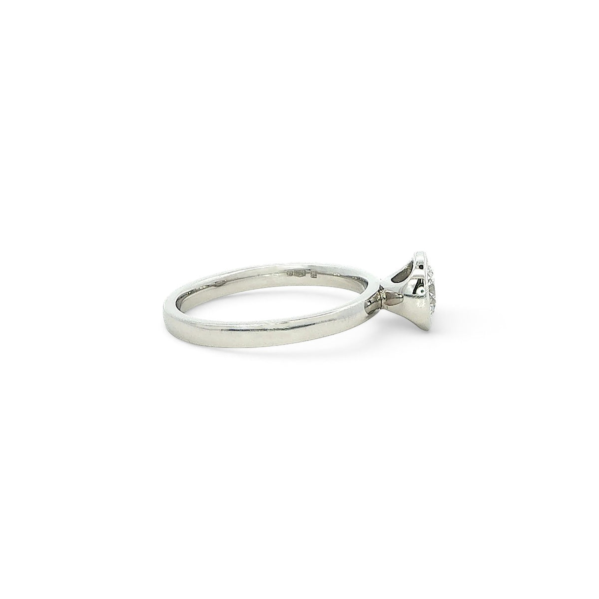 Platinum and Diamond Ring. 0.66Cts D VS1