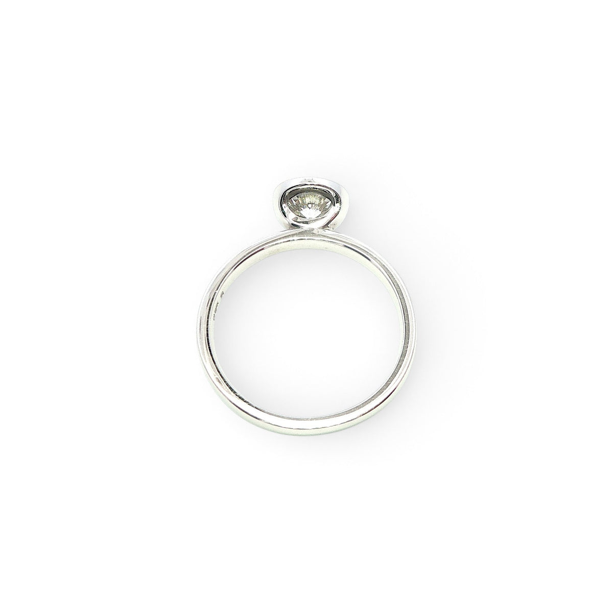 Platinum and Diamond Ring. 0.66Cts D VS1