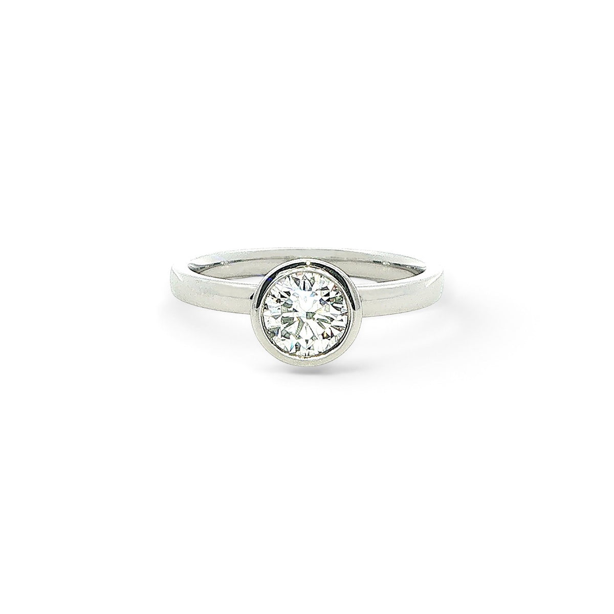 Platinum and Diamond Ring. 0.66Cts D VS1