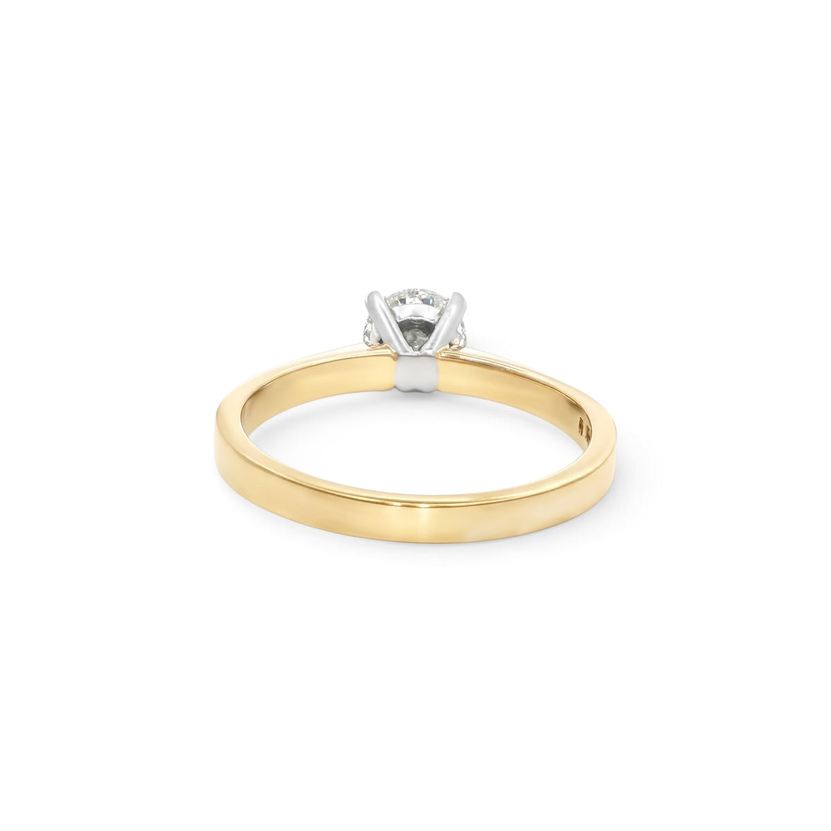 Yellow Gold and Platinum Doris Style Diamond Ring 0.71 HSi2
