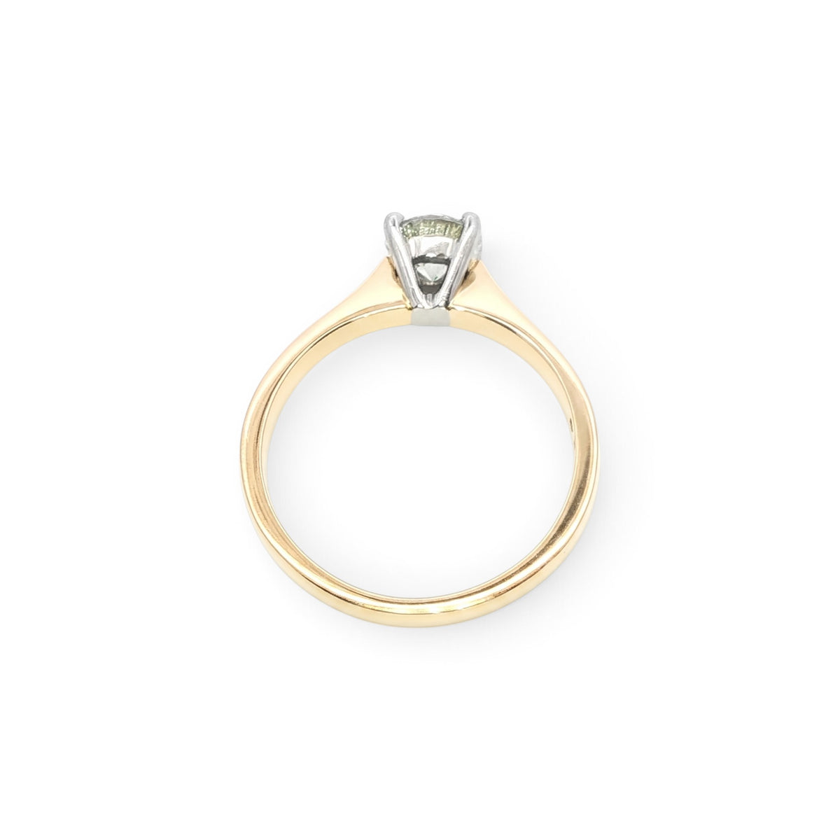 Yellow Gold and Platinum Doris Style Diamond Ring 0.71 HSi2