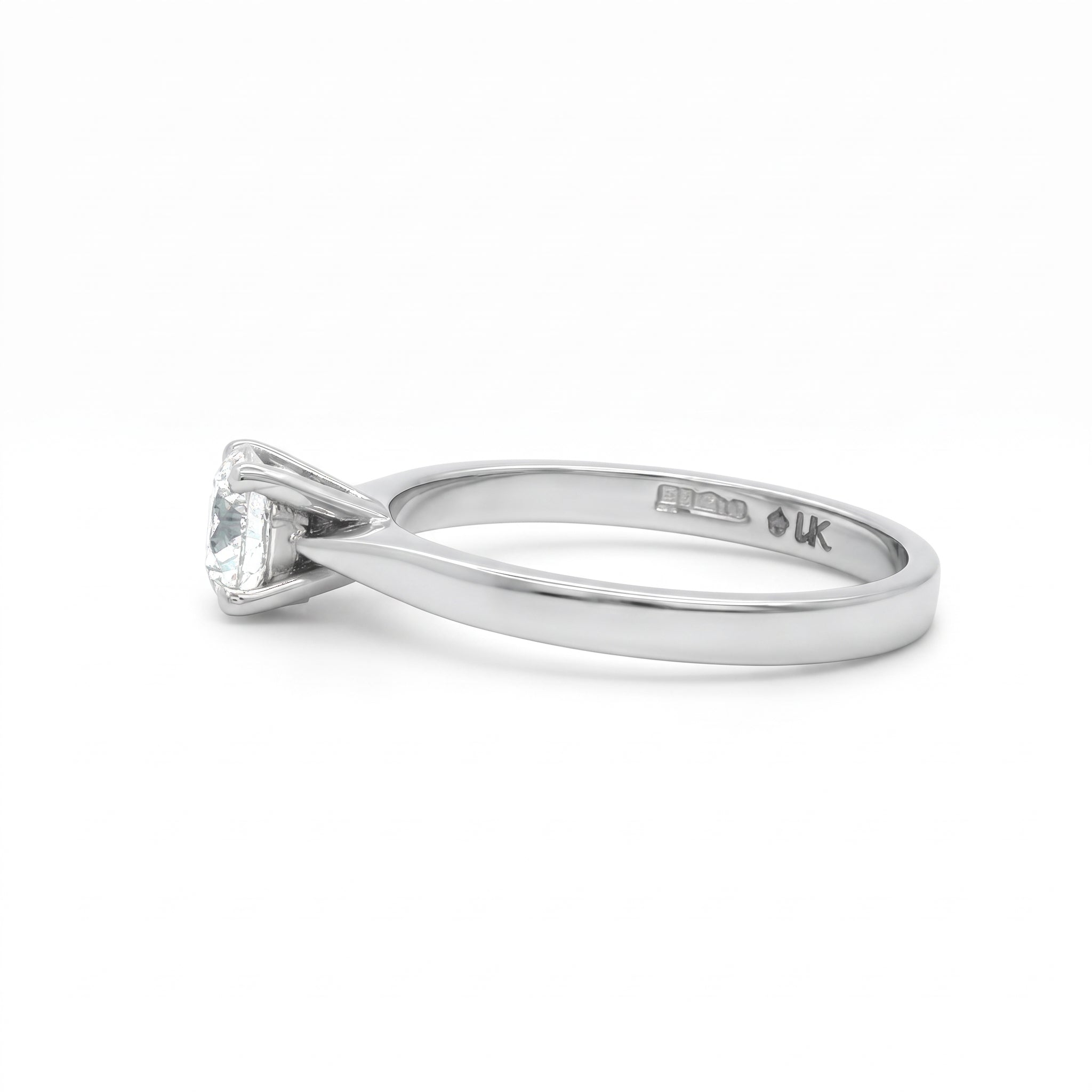 Platinum and Diamond Ring 0.60 G Colour Si1 Clarity