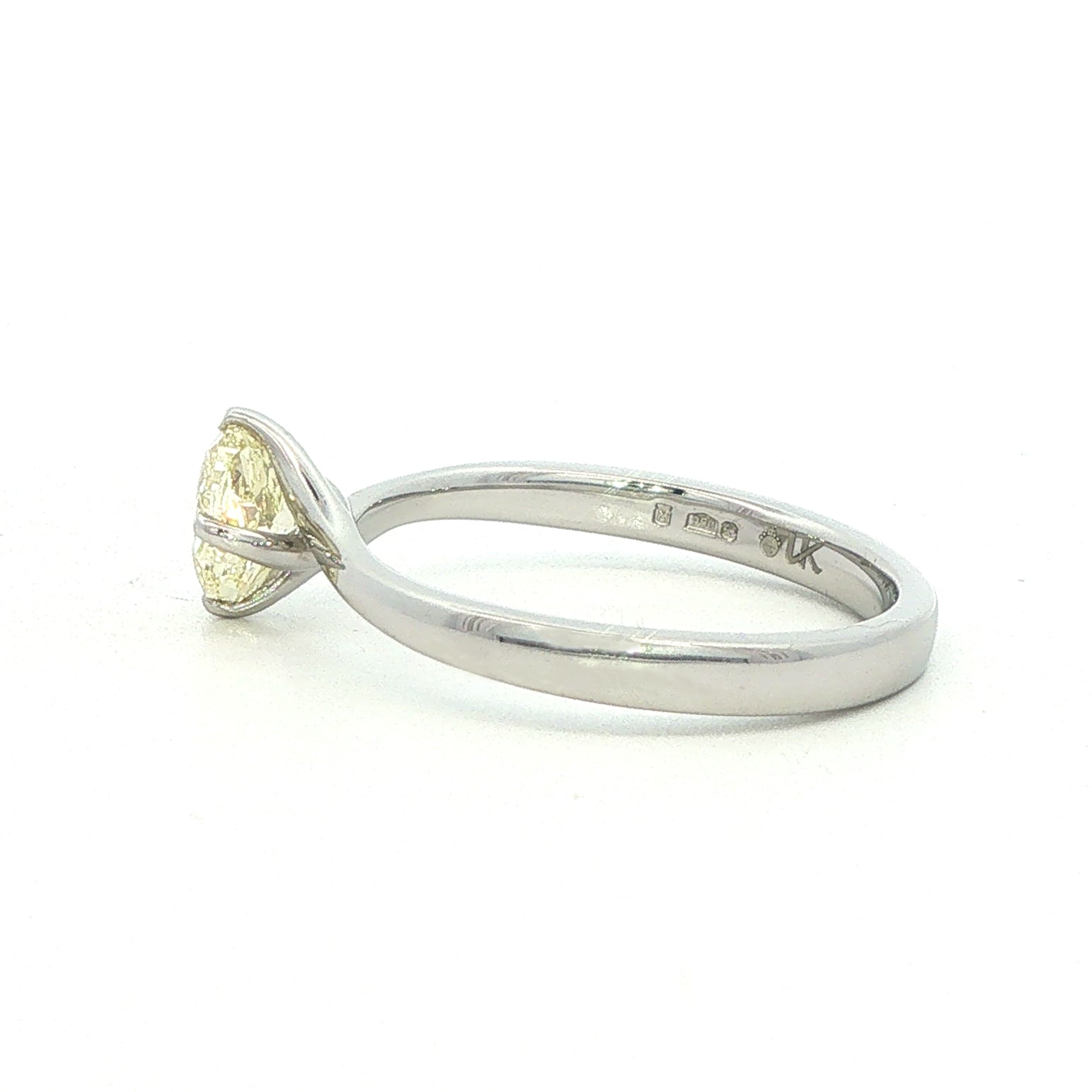Internally Flawless Fancy Yellow Diamond Engagement Ring