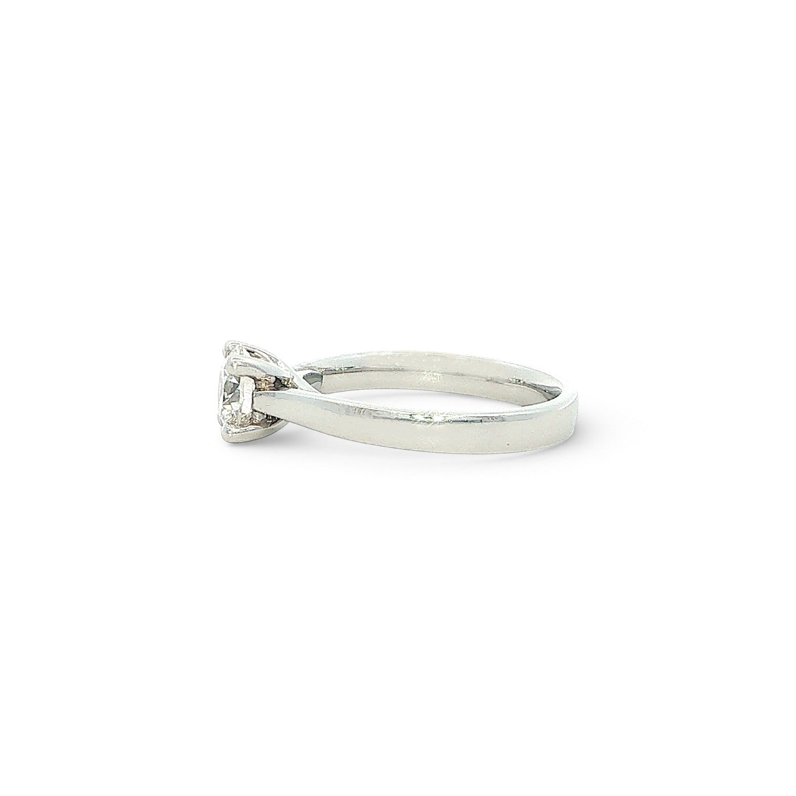Platinum and Round Diamond Engagement Ring 0.90ct