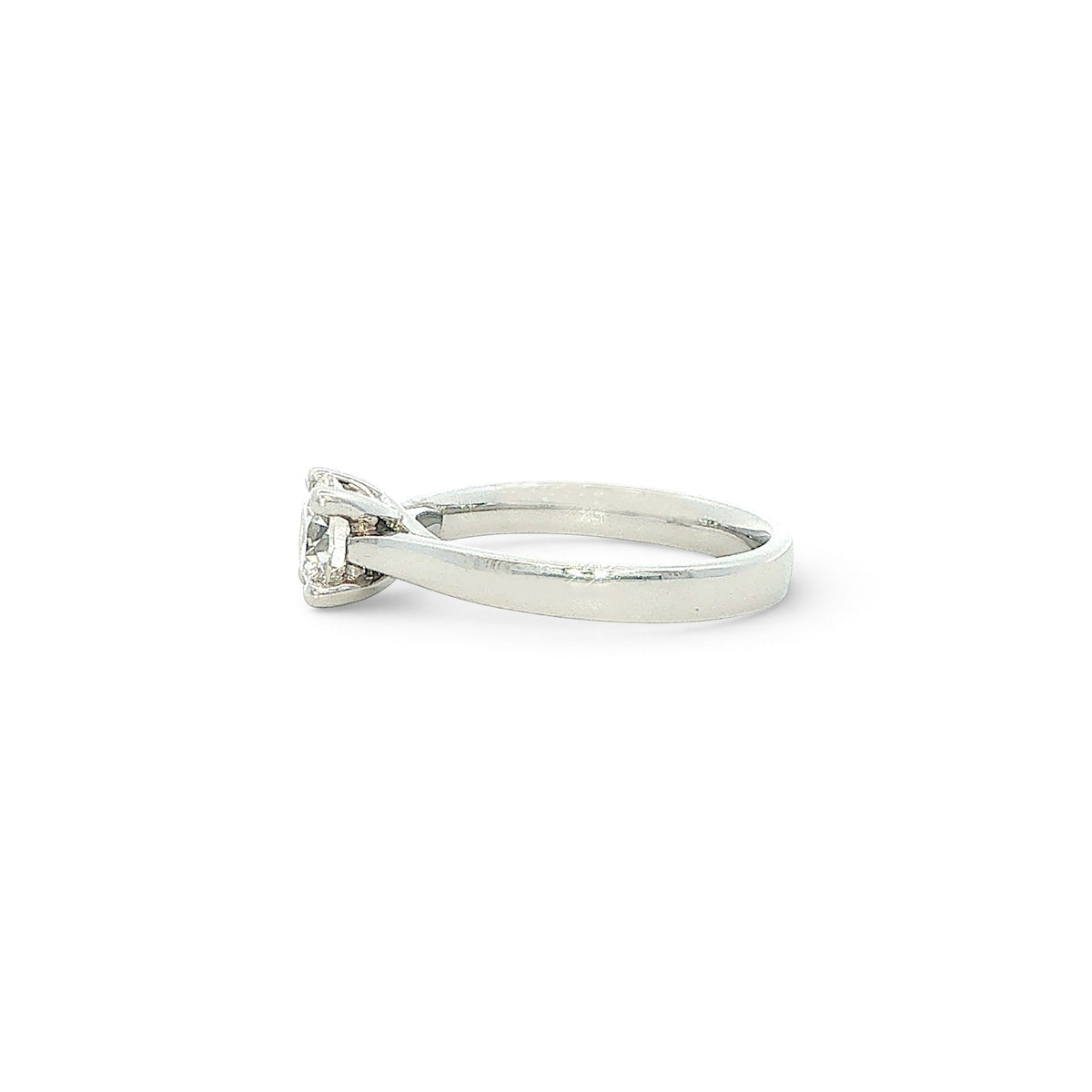 Platinum and Round Diamond Engagement Ring 0.90ct