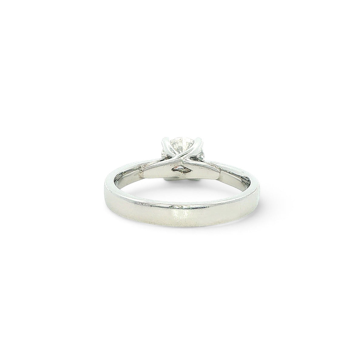 Platinum and Round Diamond Engagement Ring 0.90ct