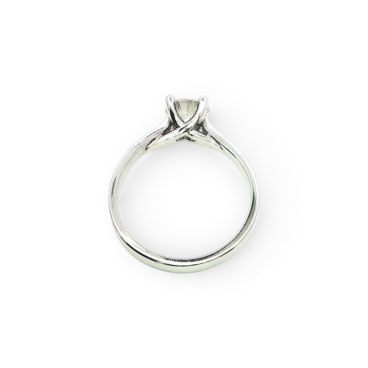 Platinum and Round Diamond Engagement Ring 0.90ct
