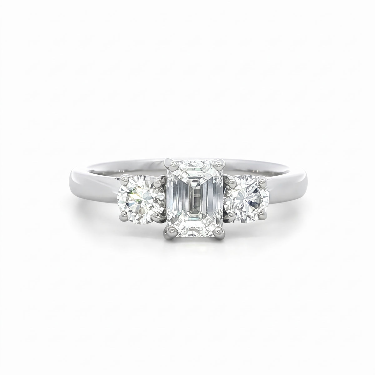 A Platinum and Diamiond 3 Stone Ring