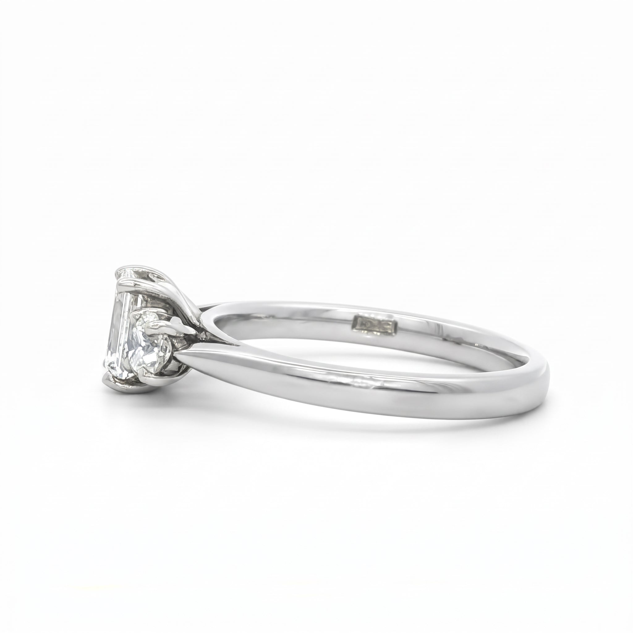 A Platinum and Diamiond 3 Stone Ring