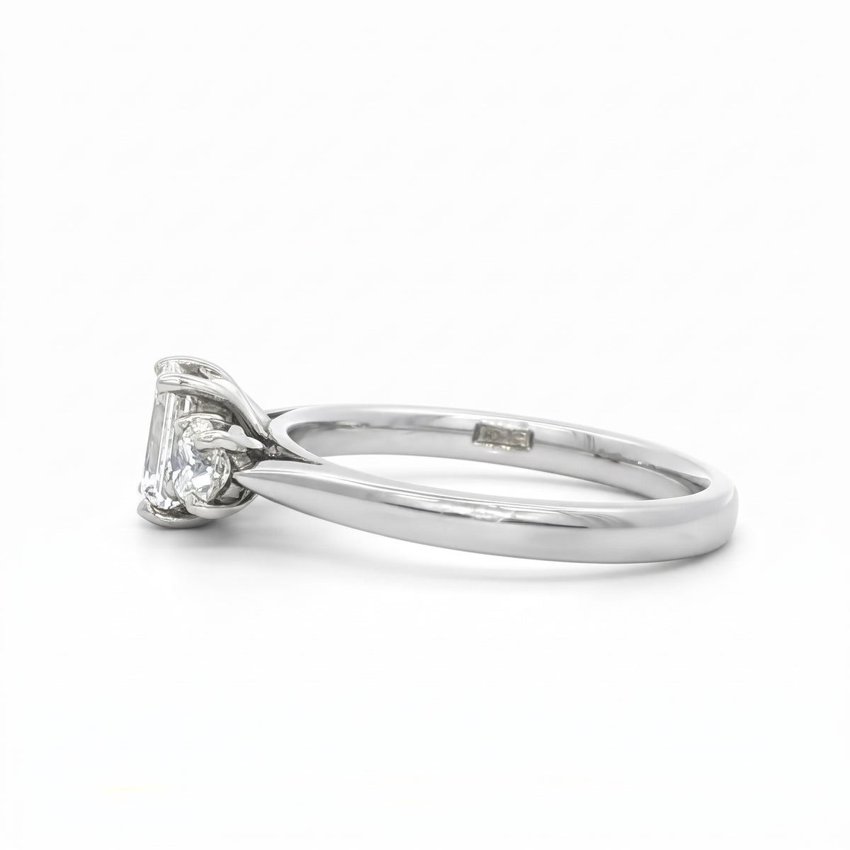 A Platinum and Diamiond 3 Stone Ring
