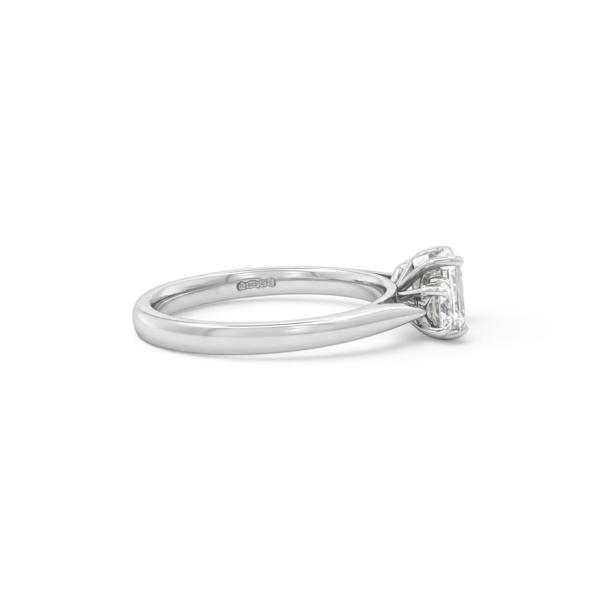 A Platinum and Diamiond 3 Stone Ring