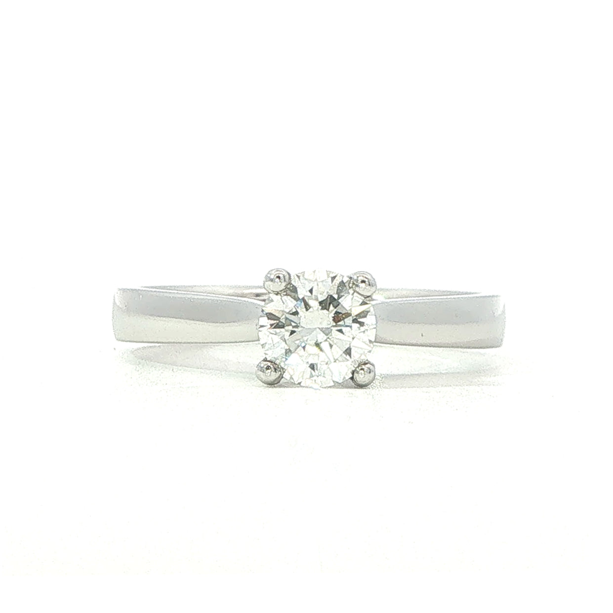Platinum and Diamond Single Stone Engagement Ring - 0.55 EVS2