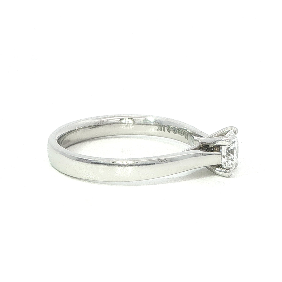 Platinum and Diamond Single Stone Engagement Ring - 0.55 EVS2
