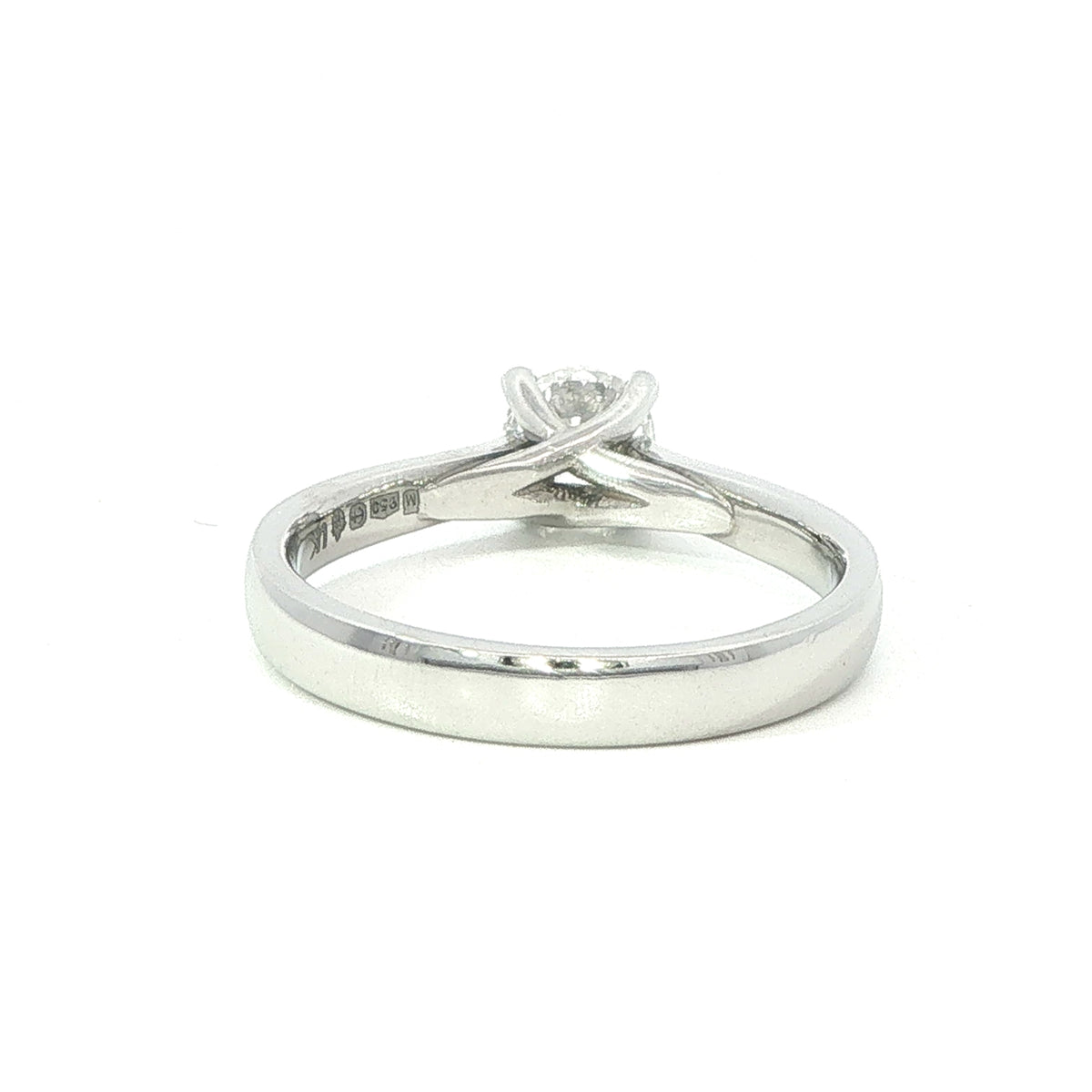 Platinum and Diamond Single Stone Engagement Ring - 0.55 EVS2