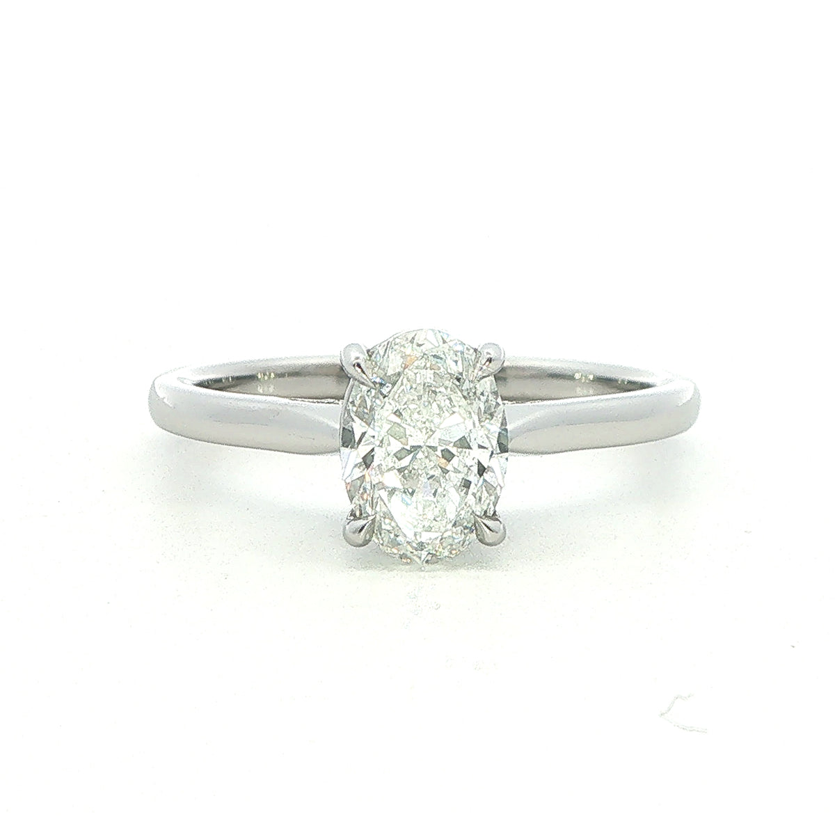 Platinum and Diamond  Constellation Lyra Oval Diamond 1.00 Cts