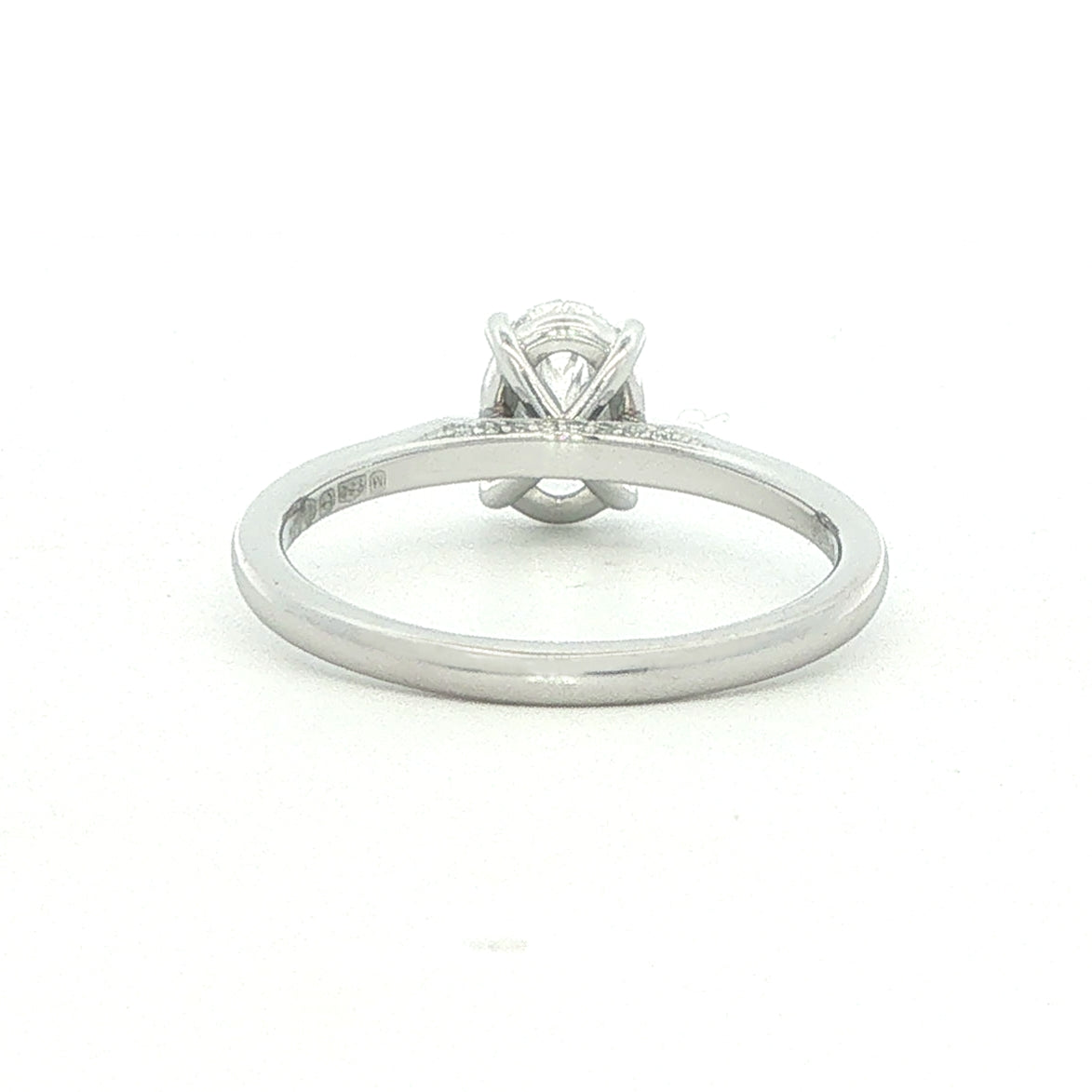 Platinum and Diamond  Constellation Lyra Oval Diamond 1.00 Cts