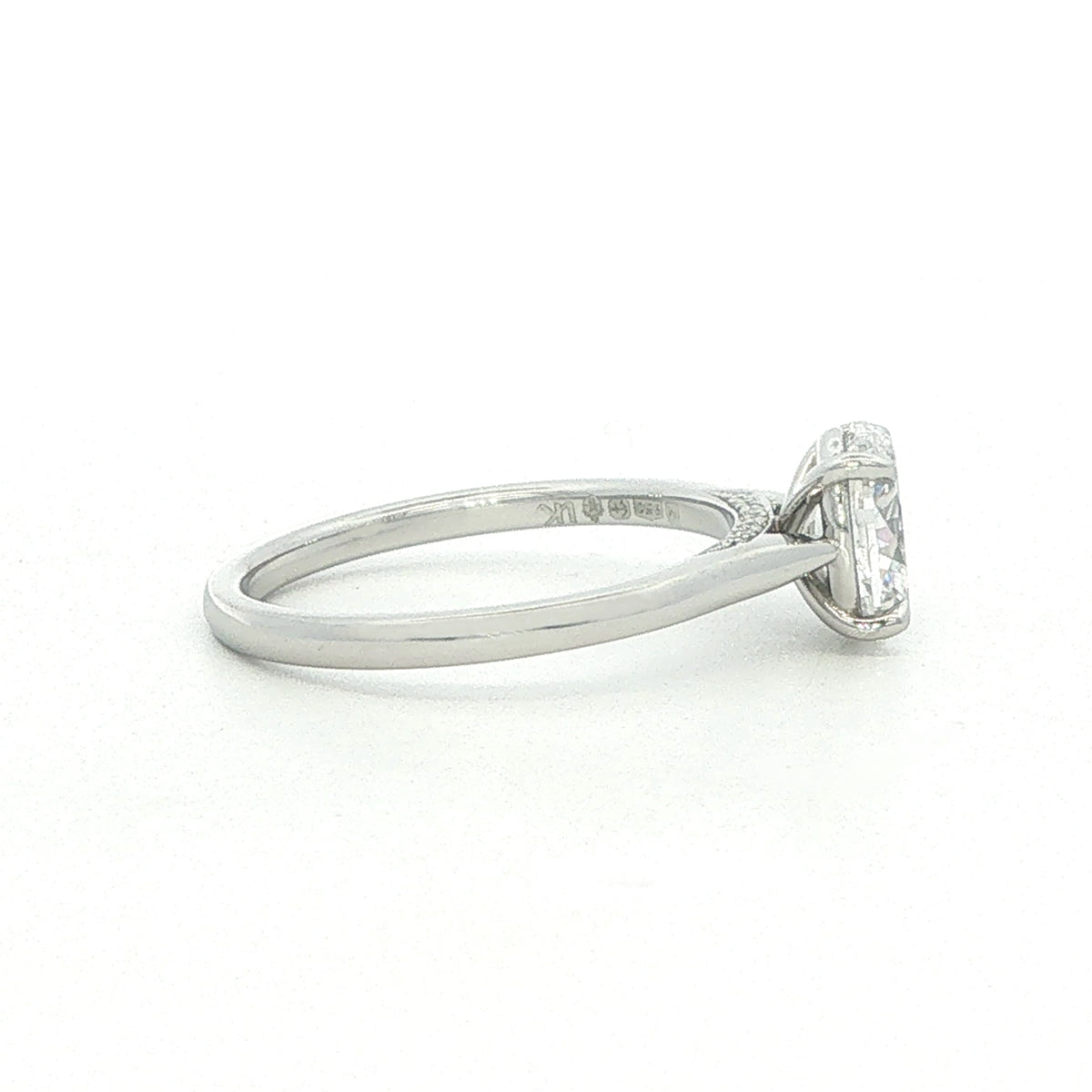Platinum and Diamond  Constellation Lyra Oval Diamond 1.00 Cts