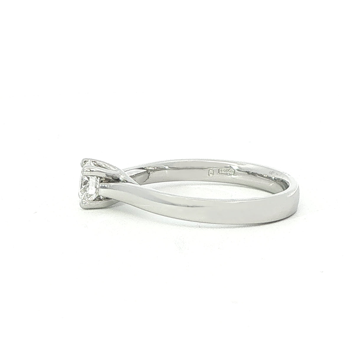 A Platinum and Diamond Lillian Style Engagement Ring 0.52 Carat