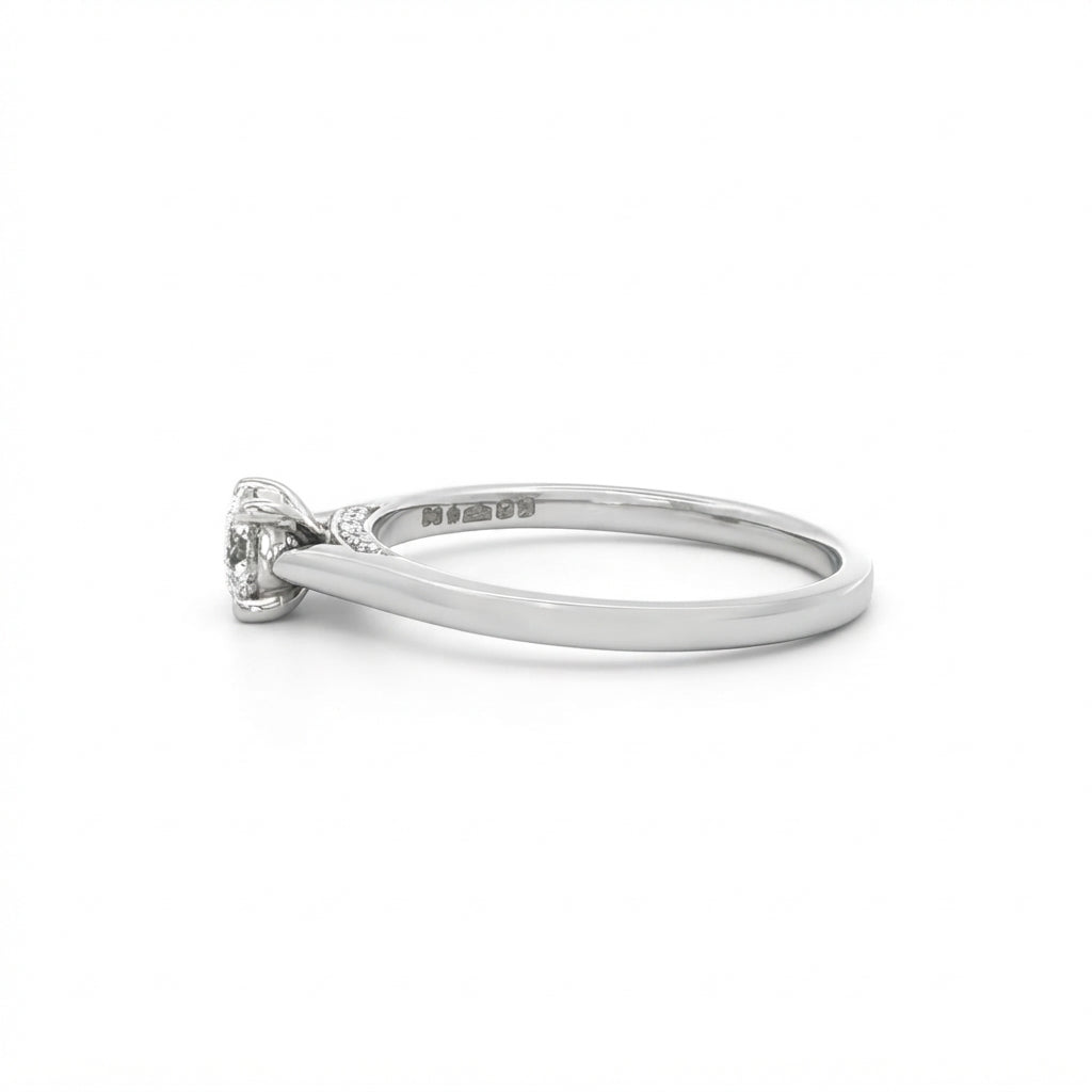 Platinum and Diamond Engagement Ring 'Constellation' 0.35 EVS1