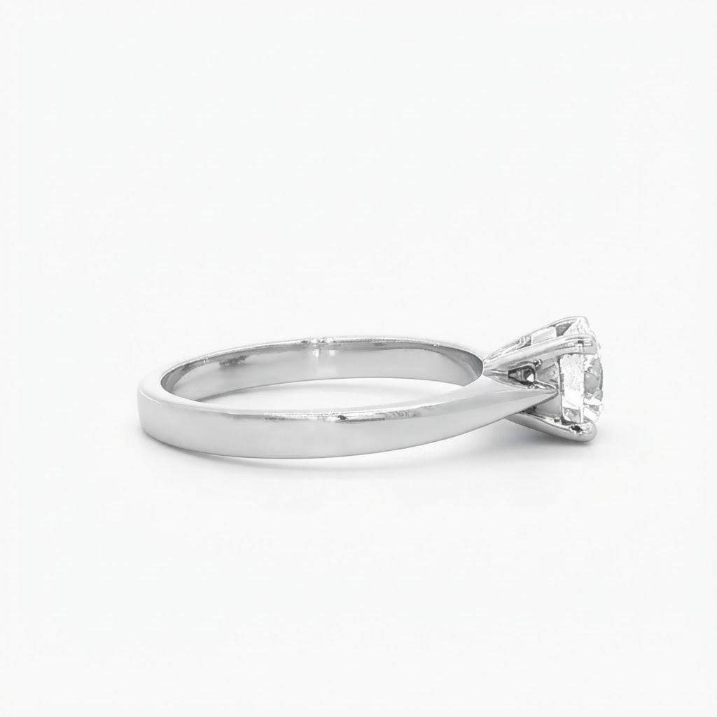 Platinum Doris Single Stone Engagement Ring 1.00 Cts G Si1