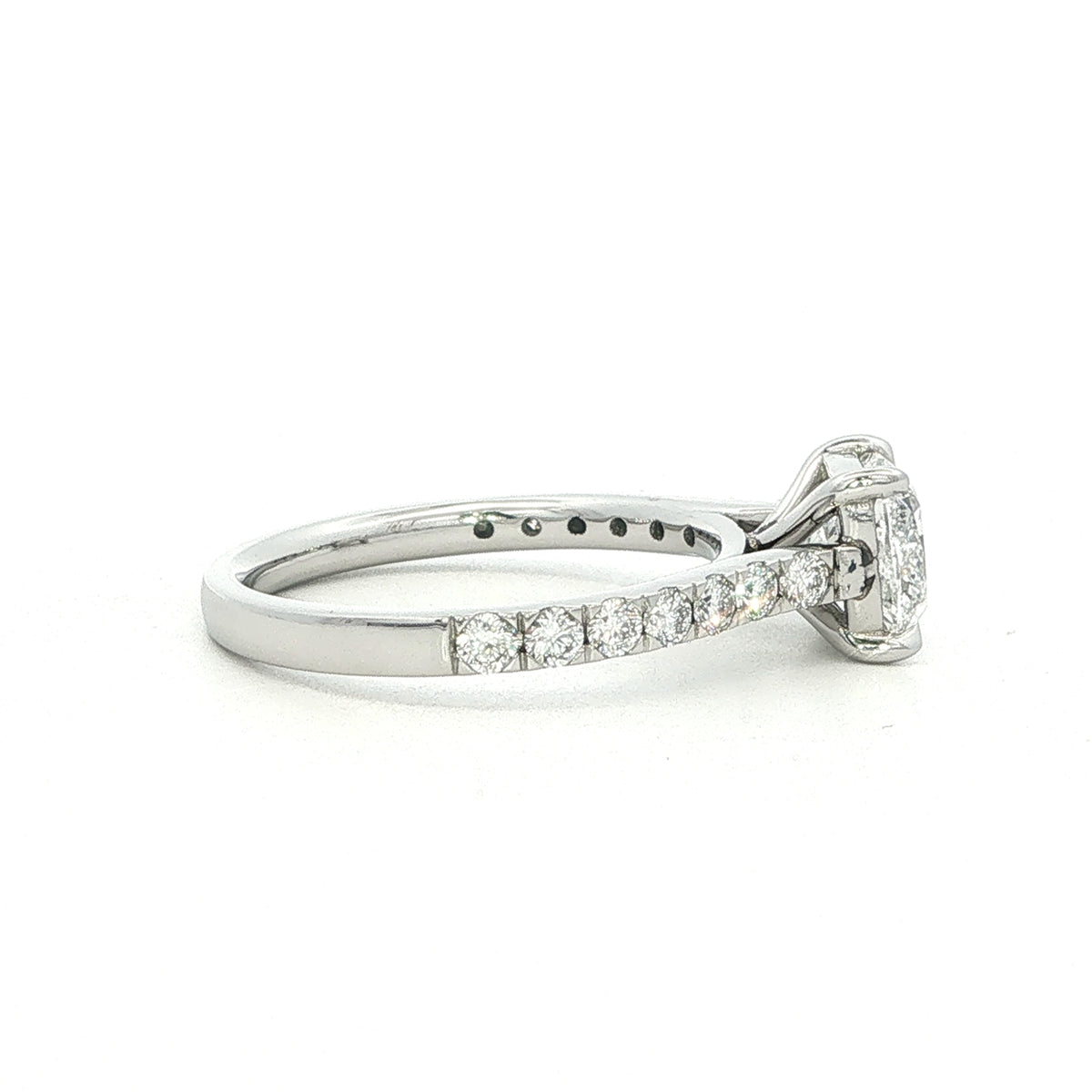 Platinum And Diamond Cushion Shaped Diamond 1.50 Carats E Si2