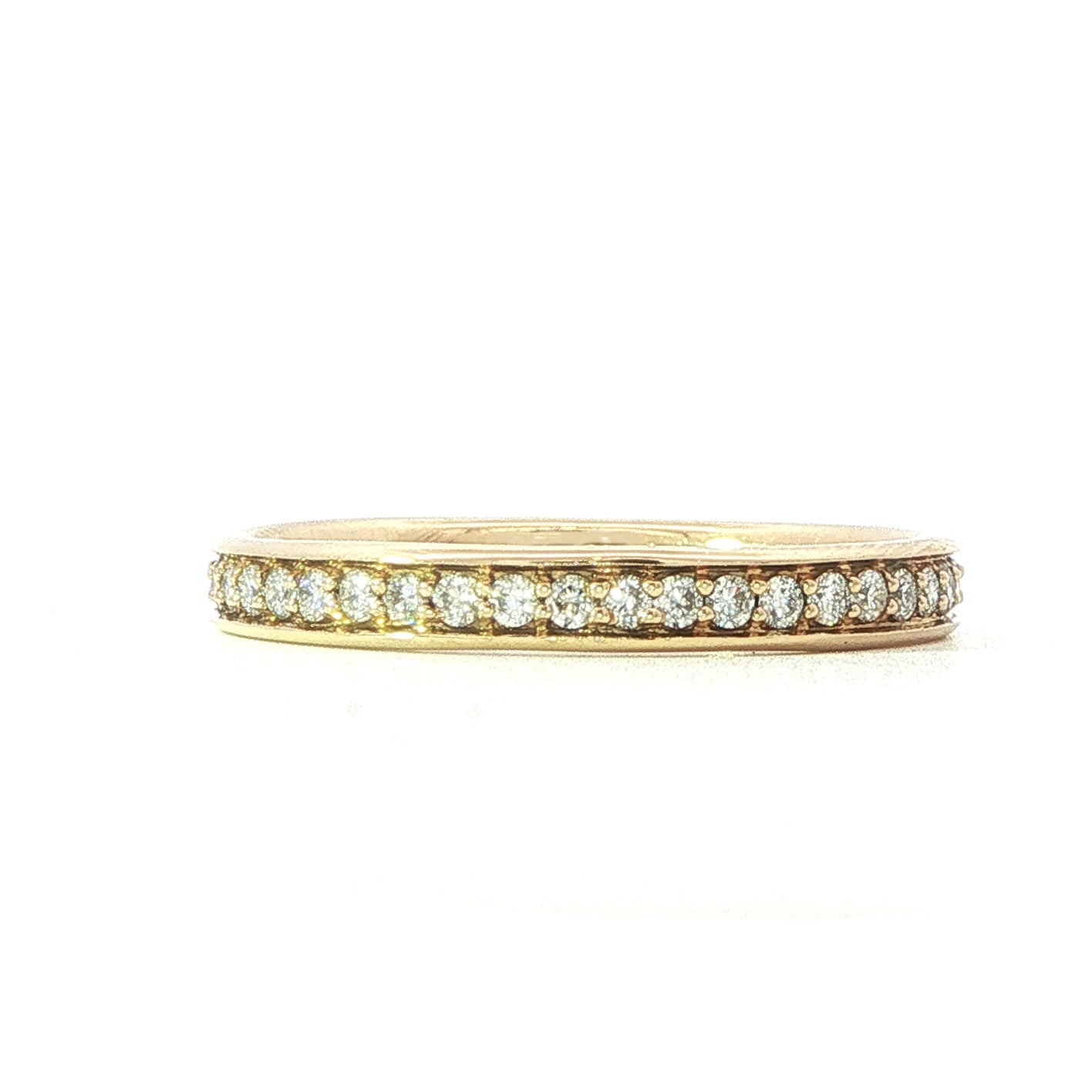 Grain Set Full Eternity Style Ring 18 Carat Yellow Gold 0.34cts